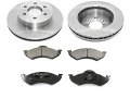 Front Ceramic Brake Pad And Rotor Kit Compatible With 2000-2002 Dodge Durango 
