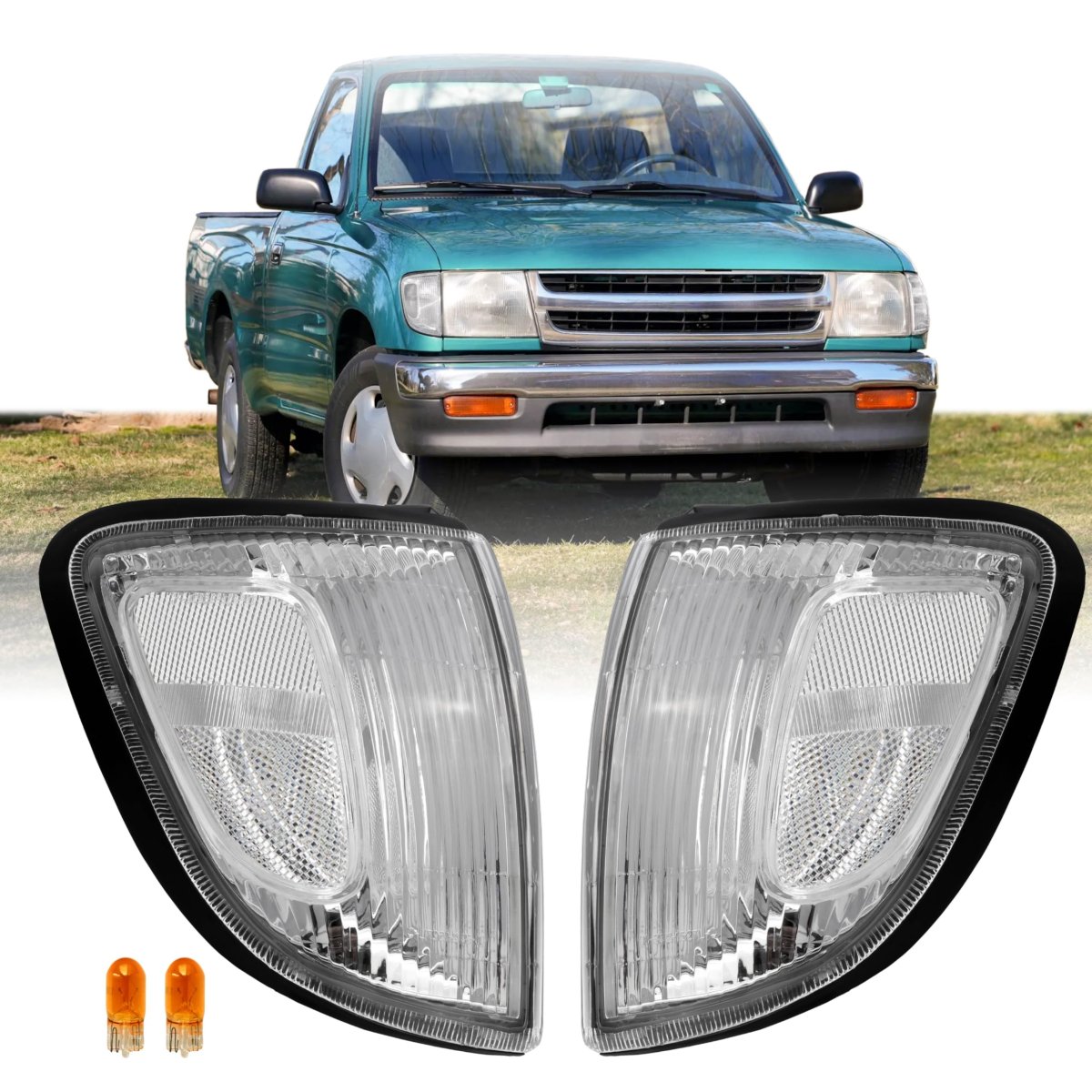 Usr 97-00 Tacoma 2wd Corner Lights A Front Parking Lamps Left Right Pair For 1997-2000 Toyota 2 Wheel Drive Only Pickup Truck