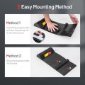 Goplus Garage Parking Stops 2 Pack Mat With Adhesive Tape Mounting Bolts Reflective Strips Non-slipping Surface Anti-skid Wheel