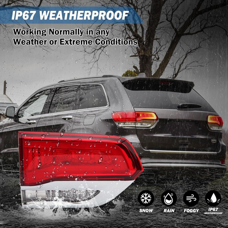 Clidr Inner Tail Light For 2014-2019 Jeep Grand Cherokee Laredo Limited Overland Summit Ch2802105 68110047ab Driver Side Left