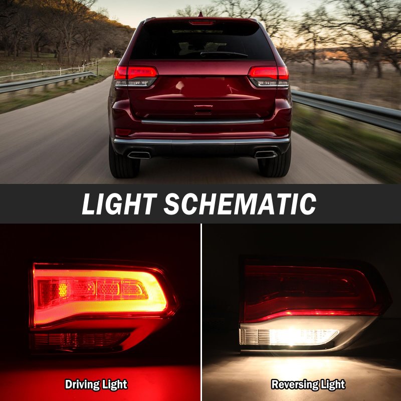 Clidr Inner Tail Light For 2014-2019 Jeep Grand Cherokee Laredo Limited Overland Summit Ch2802105 68110047ab Driver Side Left