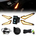 Utv Turn Signal Kit With Horn And Integrated Switch Pre-wired Plug Play Atv Blinker Universal Street Legal Signals For Polaris 