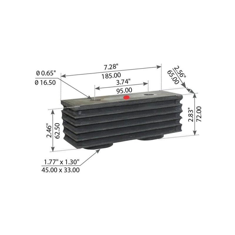 Fortpro Front Motor Insulator For Mack Lower 20ql322