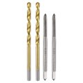 Metric Tap Drill Bit Set 2pcs M3 X 0 5 Straight Flute Thread Taps And 3mm Twist Bits Titanium Coated Hss6542 Screw Tapping 
