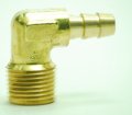 139-5c-1 Pk 5 16 In Id 3 8 Npt Male Barb Hose Tubing Fitting Elbow L Connector 90 Degrees Brass Pipe 