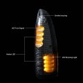 Auto Dynasty Compatible With Ford Super Duty Excursion Smoke Lens Towing Side Mirror Turn Signal Light Amber Led