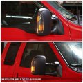 Auto Dynasty Compatible With Ford Super Duty Excursion Smoke Lens Towing Side Mirror Turn Signal Light Amber Led