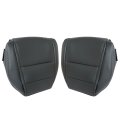 Front Driver Passenger Bottom Perforated Leather Seat Covers Black For Acura Tl Base Sh-awd 2009 2010 2011 2012 2013 2014 