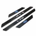 Ipick Image For Ford Mustang Script Real Carbon Fiber 4 Pcs Universal Door Sill Step Protector Guard Decal Plates