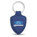 Ford F-250 Blue Shield-shape Style Genuine Leather Key Chain Official Licensed