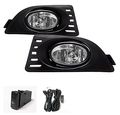 Bumper Driving Fog Lights Lamps Kit Chrome For 2005-2007 Acura Rsx 