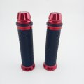 Okstno Motorcycle 7 8 Cnc Hand Grips Aluminum Rubber Gel Handlebar For Sport Bike Red