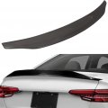 Aintier 1pc Carbon Fiber Spoiler Wing Compatible For 2017-2020 Audi A4 S4 Glossy Black Rear Trunk Tail