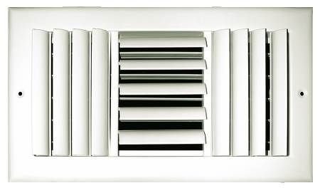 Truaire 8 In X 4 3 Way Aluminum Adjustable Curved Blade Wall Ceiling Register