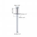Uxcell Blind Rivets Aluminum Pull Core Decoration 6mm Diameter 10mm Grip Length Silver Tone 25pcs