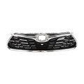 Front Bumper Chrome Grille Mesh Honeycomb Grill With View Camera Hole Replacement For 2020 2021 2022 Highlander Sport Utility 4