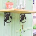 Catchdragon Rustic Cast Iron L Shelf Brackets Holder Heavy Duty Dragon Gothic Corbels Decorative Closet Pegboard Wall Corner