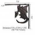 Catchdragon Rustic Cast Iron L Shelf Brackets Holder Heavy Duty Dragon Gothic Corbels Decorative Closet Pegboard Wall Corner