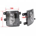 Ecotric Clear Led Fog Lights Compatible With 2016-2019 Chevy Silverado 1500 Bumper Lamps W Wiring Harness Replacement For