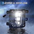 Ecotric Clear Led Fog Lights Compatible With 2016-2019 Chevy Silverado 1500 Bumper Lamps W Wiring Harness Replacement For