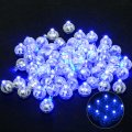 50pcs Mini Round Led Ball Balloon Lights Blue Battery Powered Lamps For Paper Lanterns Wedding Birthday And Party Decorations 