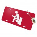 Graphics More Man Pooping On Toilet Funny Novelty Metal Vanity Tag License Plate