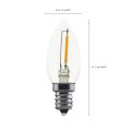 Satco S11308 0 7w C7 Led Filament Lamp Non-dimmable 2700k Warm White 30 Lumens Clear Candelabra Base 120v Wet Location Rated