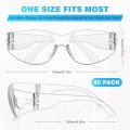 Wfeang Clear Safety Glasses 80 Pair Protective Eyewear For Men Women Ansi Z87 1 Scratch Impact Resistant Eye Protection Worklab