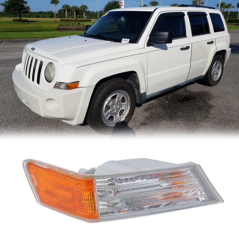 Front Turn Signal Side Marker Light Cover For Patriot 2007 2008 2009 2010 2011 2013 2014 2015 2016 2017 Passenger Right Corner