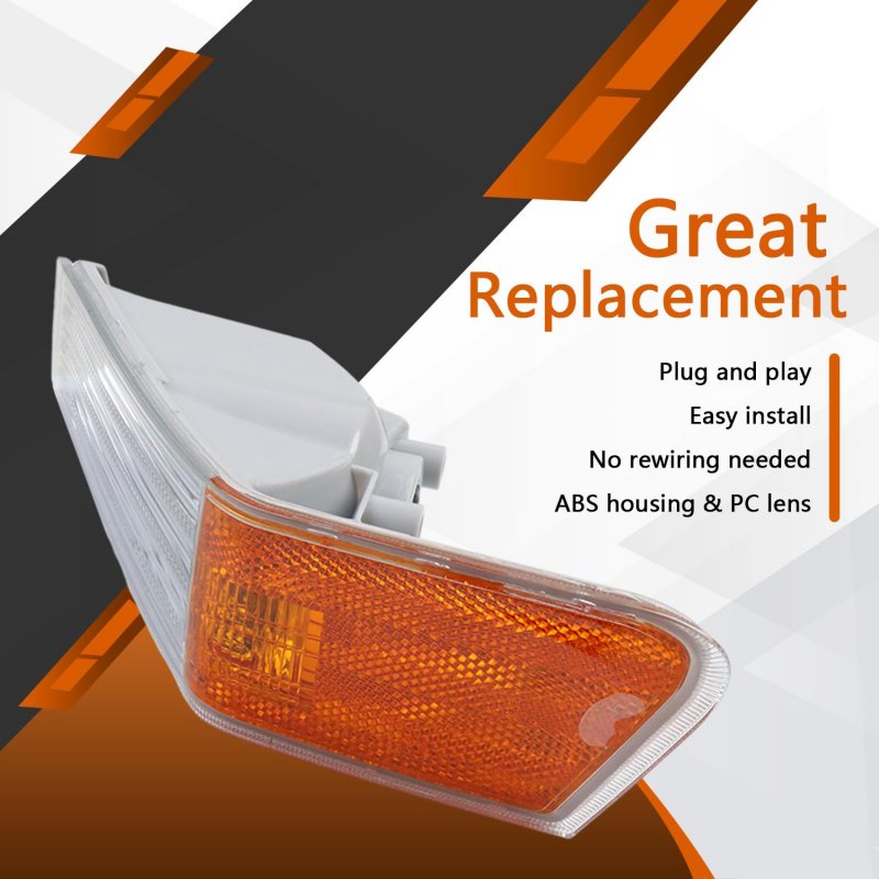 Front Turn Signal Side Marker Light Cover For Patriot 2007 2008 2009 2010 2011 2013 2014 2015 2016 2017 Passenger Right Corner