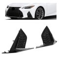 Hecasa Pair Fog Light Bezel For 2021-2022 Lexus Is300 Is350 Bumper Lamp Cover Trim Gloss Black Driver Passenger Side 