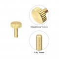 Uxcell Knurled Thumb Screws M3x10mm Flat Brass Bolts Grip Knobs Fasteners For Pc Electronic Mechanical 2pcs