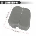 Motoforti Car Armrest Cover Pad Center Console For Acura Mdx 2007-2013 Microfiber Leather Gray 1 Pair