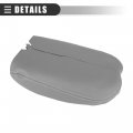 Motoforti Car Armrest Cover Pad Center Console For Acura Mdx 2007-2013 Microfiber Leather Gray 1 Pair