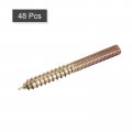 Uxcell M5x50mm Hanger Bolts 48pcs Double Ended Thread Dowel Screws For Wood Furniture Connecting