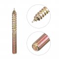 Uxcell M5x50mm Hanger Bolts 48pcs Double Ended Thread Dowel Screws For Wood Furniture Connecting