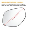 Car Rearview Left Driver Side Mirror Glass Replacement W Backing Plate Heated White For Citroen C4 Aircross 2012-2022
