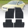 Floor Mats Carpet For Volvo C30 2007 2013 4 Piece Set Front And Rear Interior Black Velour Plastic Direct Replacement 