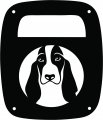 Jeeptails Basset Hound Dog Tail Lamp Light Covers For Jeep Wrangler Yj And Tj Black Set Of 2 