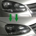 Hdirect 2pcs Auto Headlight Eyebrow Cover Trim Car Decoration Eyelids Compatible With Volkswagen Vw Golf 5 Carbon Fiber Pattern