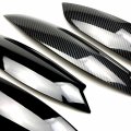 Hdirect 2pcs Auto Headlight Eyebrow Cover Trim Car Decoration Eyelids Compatible With Volkswagen Vw Golf 5 Carbon Fiber Pattern