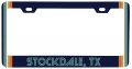 Stockdale Texas Car Metal License Plate Frame Retro Design 