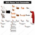 1 0mm Pipe Nozzle 0 039 Suit Eastwood Plasma Versacut Cut 60 Cutter Electrode Swirl Ring Pack-24