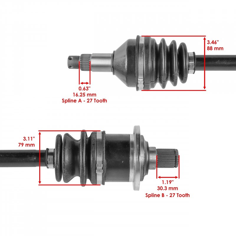 Caltric Rear Left Or Right Cv Joint Axle For Arctic Cat 1000 Trv Cruiser Gt Xt Ltd 2011-2017
