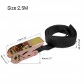 Uxcell Ratchet Tie Down Lashing Strap 1 X 8ft 550lb 250kg Load Polypropylene For Moving Securing Cargo Black