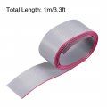 Uxcell Flat Ribbon Cable Wire 1m 3 3ft Length 1 0mm Pitch 30 Pins Gray For Awm 2651 Connecting