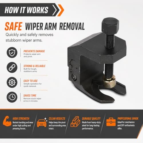 Windshield Wiper Arm Removal Tool For Bmw E12 E21 E23 E24 E28 E30 E31 E32 E34 E36 E38 E39 E46 E52 E53 E60 E65 E66 E67 E85 Pr1