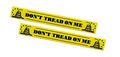 2 X Pair Set Dont Tread On Me Yellow Black Snake Aluminum Emblem Badge Nameplate Logo Decal Rare 2x Dtom