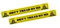 2 X Pair Set Dont Tread On Me Yellow Black Snake Aluminum Emblem Badge Nameplate Logo Decal Rare 2x Dtom