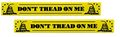 2 X Pair Set Dont Tread On Me Yellow Black Snake Aluminum Emblem Badge Nameplate Logo Decal Rare 2x Dtom